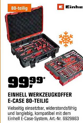 EINHELL WERKZEUGKOFFER E-CASE 80-TEILIG