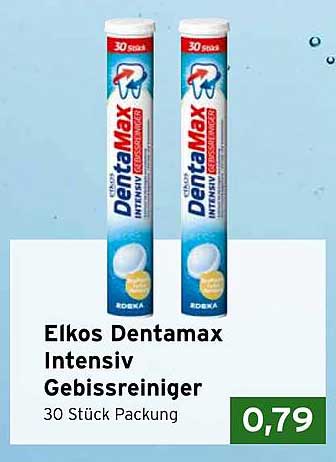 Elkos Dentamax Intensiv Gebissreiniger 30 Stück Packung