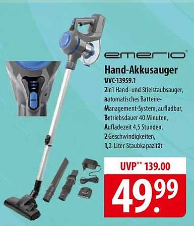 emerio Hand-Akkusauer UVC13959.1