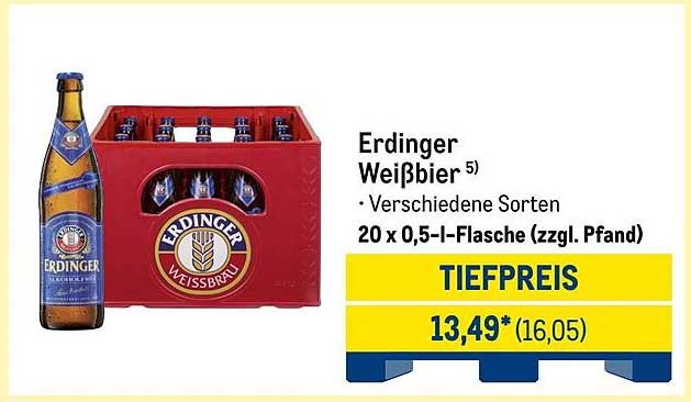 Erdinger Weißbier – 20 x 0,5 l Flasche