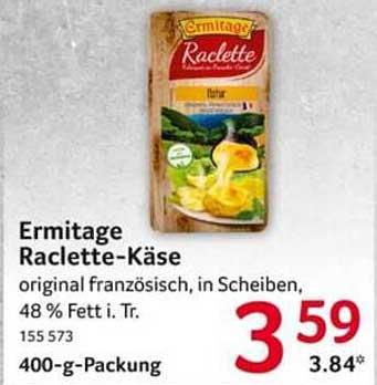 Ermitage Raclette-Käse, original französisch, in Scheiben