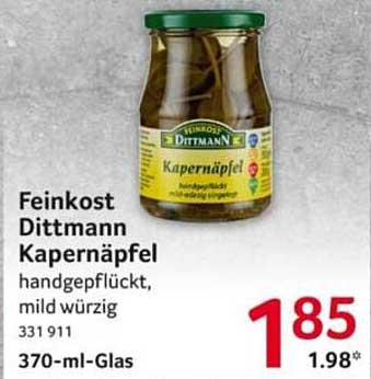 Feinkost Dittmann Kapernäpfel handgepflückt, mild würzig