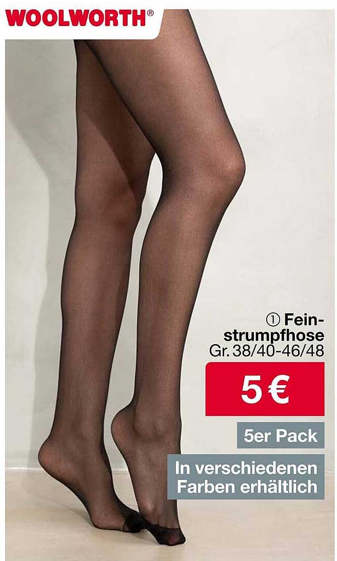 Feinstrumpfhose Gr. 38/40-46/48 (5er Pack)