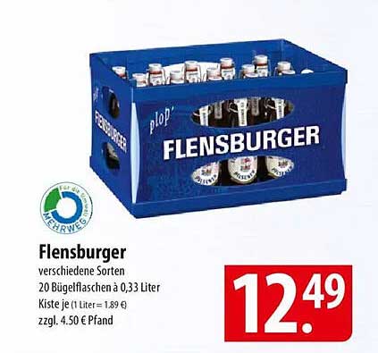 Flensburger 20 Flaschen à 0,33 Liter