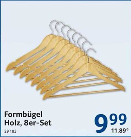 Formbügel Holz, 8er-Set