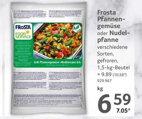Frosta Pfannengemüse oder Nudelpfanne, verschiedene Sorten, gefroren, 1,5-kg-Beutel