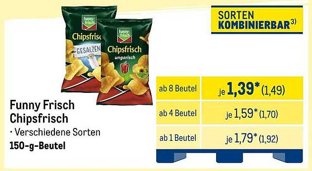 Funny Frisch Chipsfrisch 150-g-Beutel - Verschiedene Sorten