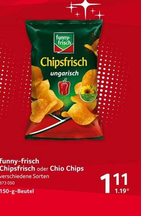 Funny-frisch Chipsfrisch oder Chio Chips – verschiedene Sorten
