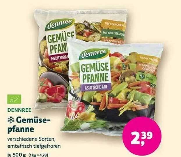 Gemüsepfanne verschiedene Sorten, erntefrisch tiefgefroren je 500 g