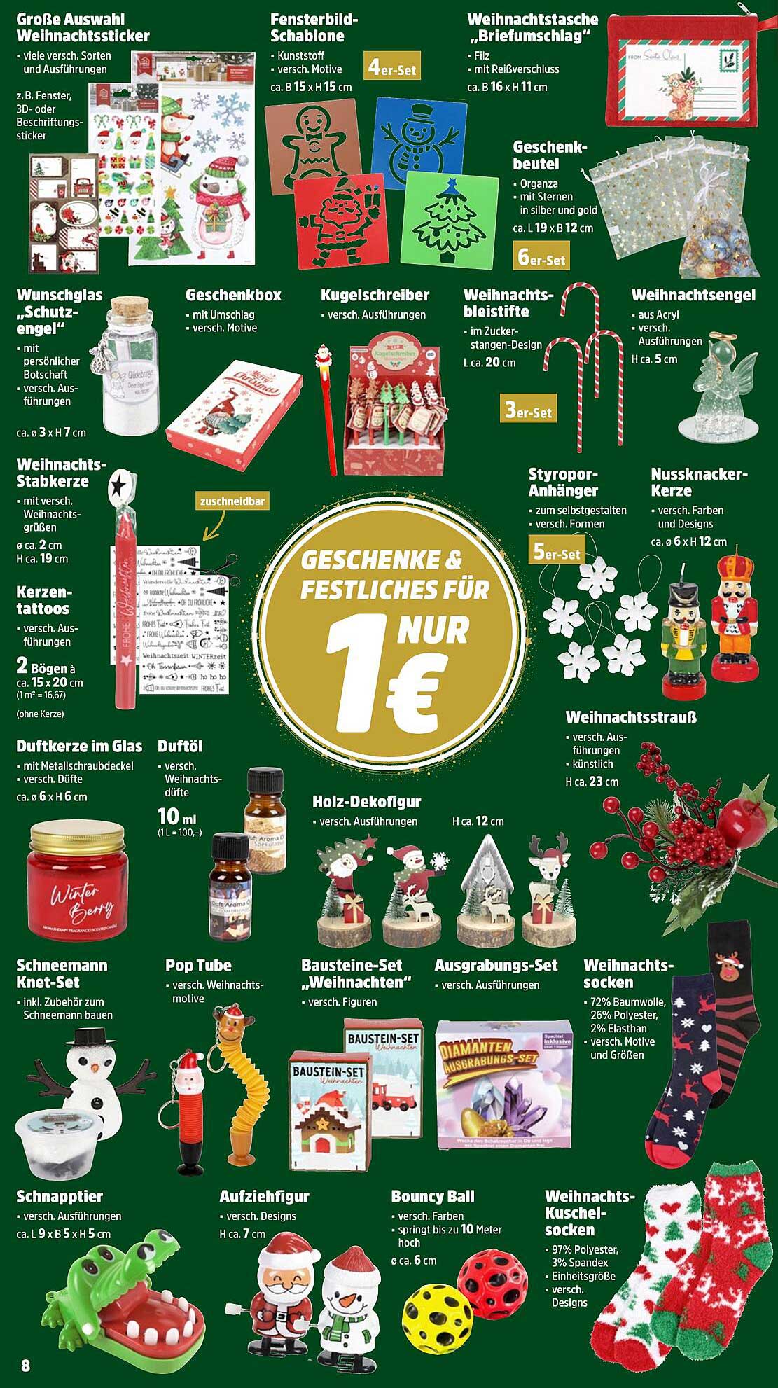 Geschenke & Festliches für nur 1 €