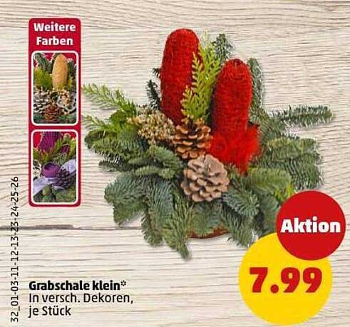 Grabschale klein* in verschieden Dekoren, je Stück