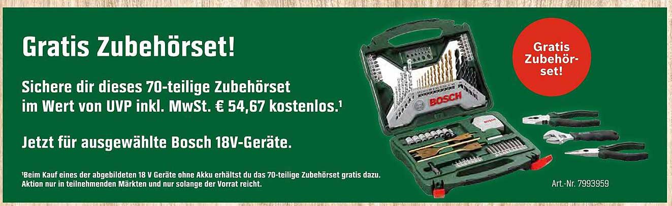 Gratis Zubehörset - 70-teiliges Bosch Zubehörset für 18V-Geräte