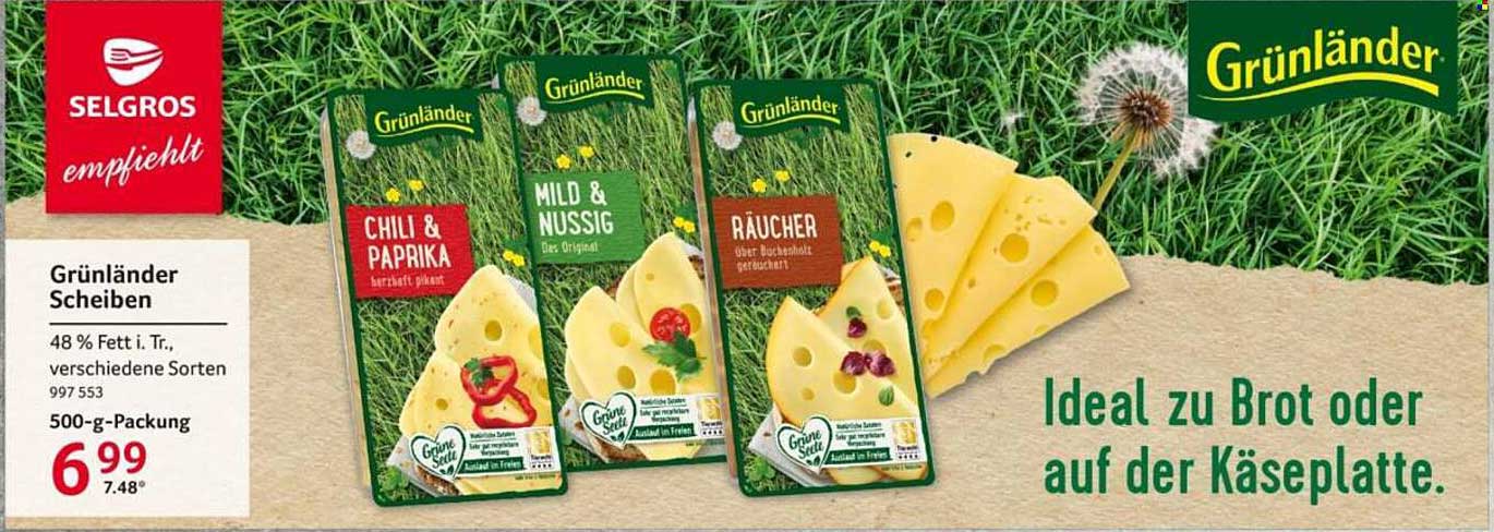 Grünländer Scheiben - verschiedene Sorten