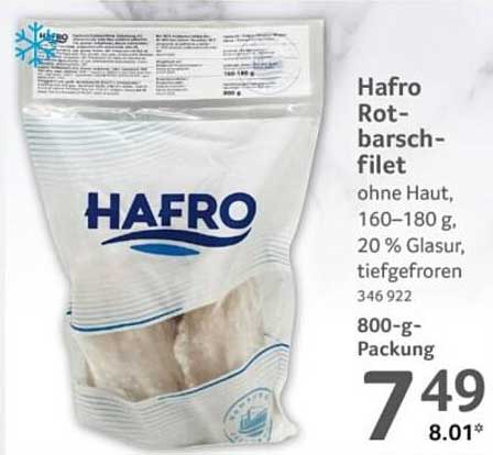 Hafro Rotbarschfilet, tiefgefroren, 800-g-Packung