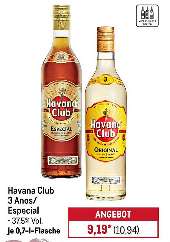 Havana Club 3 Anos/ Especial - 0,7 l Flasche