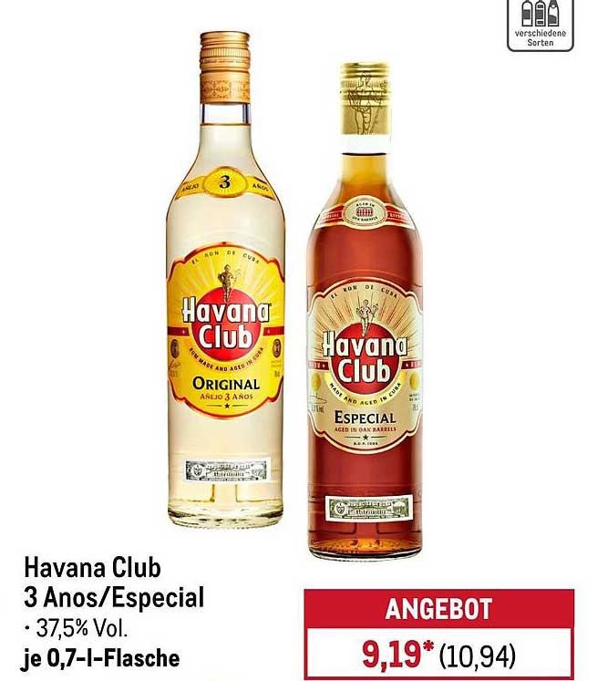 Havana Club 3 Anos/Especial – 0,7 l Flasche