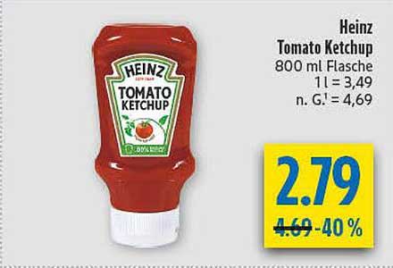 Heinz Tomaten Ketchup 800 ml Flasche
