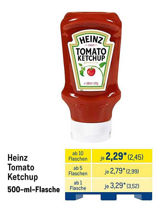 Heinz Tomato Ketchup 500-ml-Flasche
