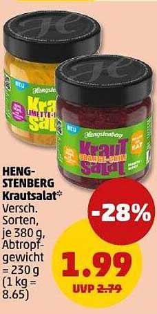 HENGSTENBERG Krautsalat 380 g - Verschiedene Sorten