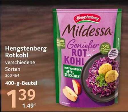 Hengstenberg Mildessa Genießer Rotkohl verschiedene Sorten 400-g-Beutel