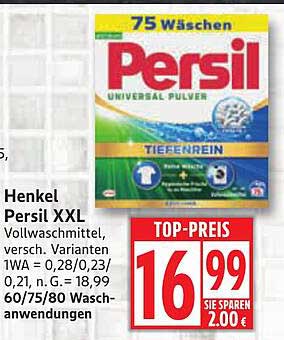 Henkel Persil XXL Vollwaschmittel, 75 Wäschen