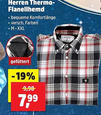 Herren Thermo-Flanellhemd