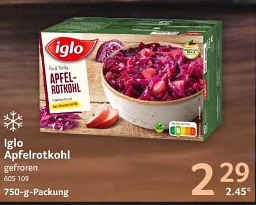 Iglo Apfelrotkohl gefroren 750-g-Packung