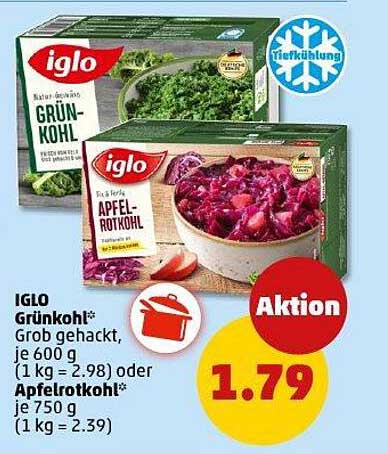 IGLO Grün- und Apfelrotkohl