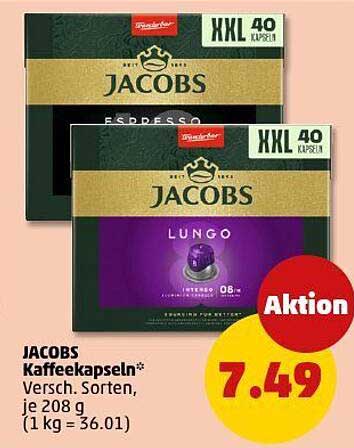 JACOBS Kaffeekapseln – Verschiedene Sorten, je 208 g