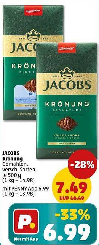 Jacobs Krönung Gemahlen, verschiedene Sorten, je 500 g