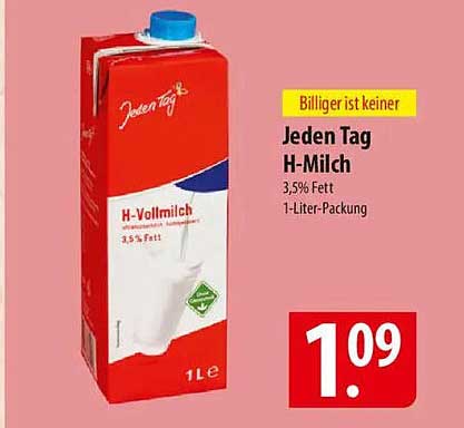 Jeden Tag H-Milch 1-Liter-Packung