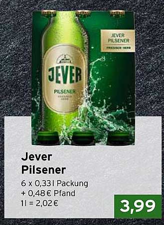 Jever Pilsener 6 x 0,33L Packung