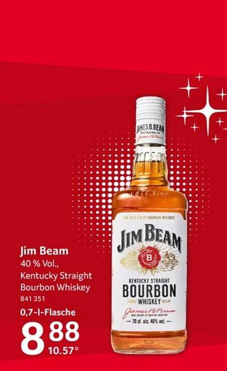 Jim Beam 40 % Vol., Kentucky Straight Bourbon Whiskey 0,7 l-Flasche