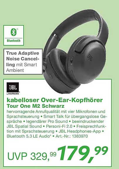 kabelloser Over-Ear-Kopfhörer Tour One M2 Schwarz