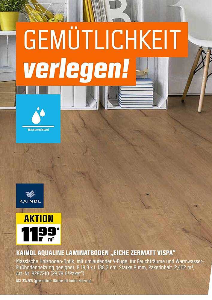 KAINDL Aqualine Laminatboden "Eiche Zermatt Vispa"