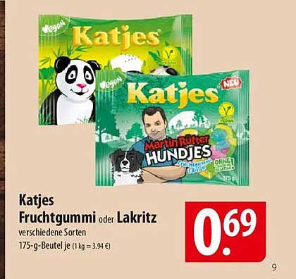 Katjes Fruchtgummi oder Lakritz - verschiedene Sorten