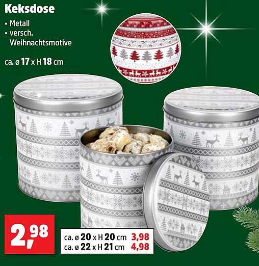 Keksdose - Verschiedene Weihnachtsmotive
