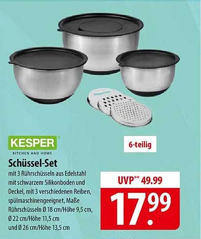 KESPER Schüssel-Set 6-teilig