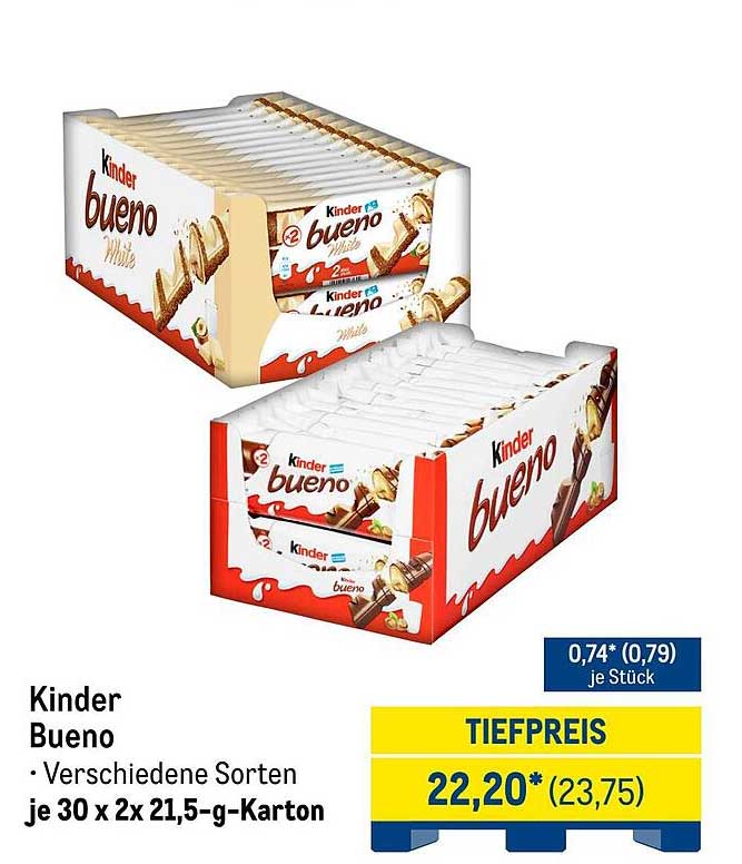 Kinder Bueno - Verschiedene Sorten im Sparpaket