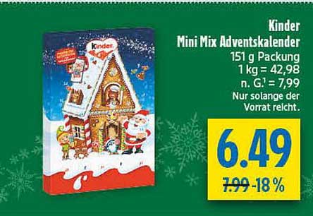 Kinder Mini Mix Adventskalender