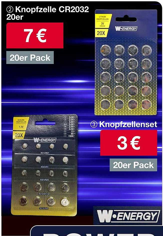 Knopfzelle CR2032 20er Pack