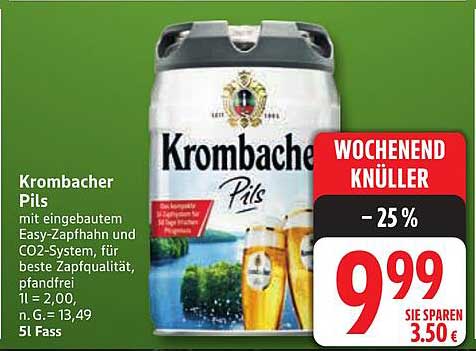 Krombacher Pils 5l Fass