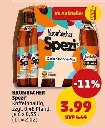 Krombacher Spezi Cola-Orange-Mix 6x0,33l