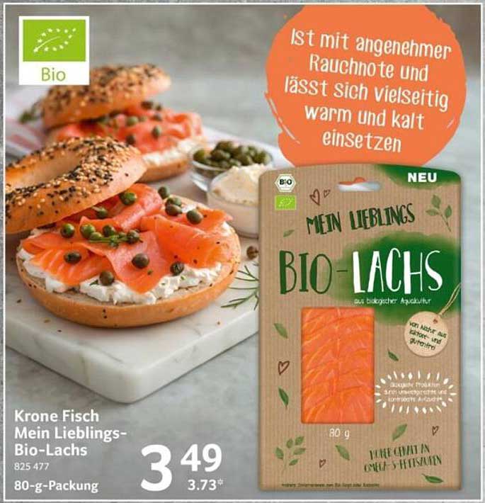 Krone Fisch Mein Lieblings-Bio-Lachs 80-g-Packung