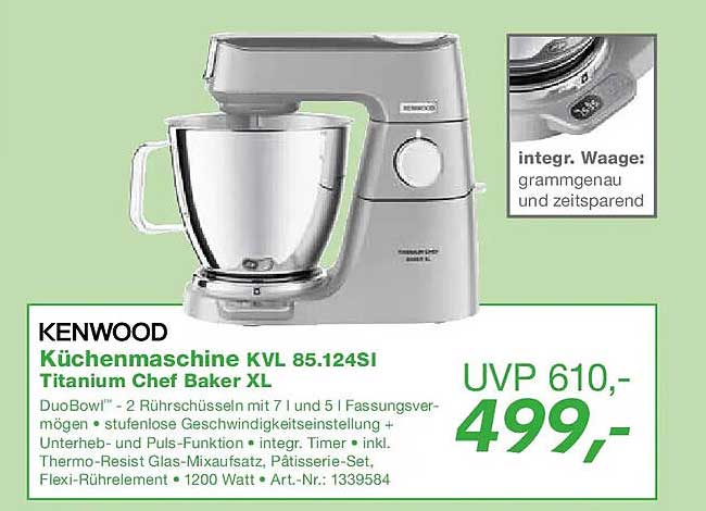 Küchenmaschine KVL 85.124SI Titanium Chef Baker XL