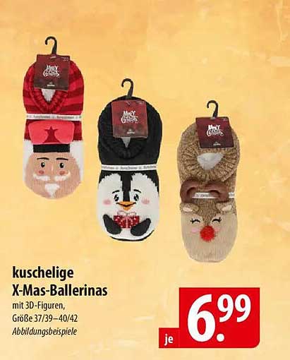 kuschelige X-Mas-Ballerinas mit 3D-Figuren