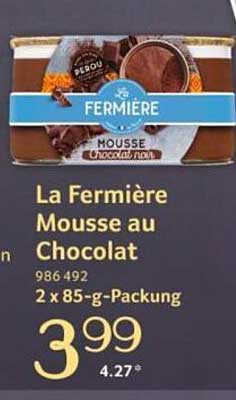La Fermière Mousse au Chocolat, 2 x 85-g-Packung