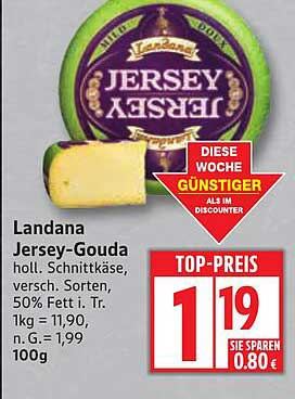 Landana Jersey-Gouda holl. Schnittkäse, versch. Sorten