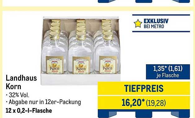 Landhaus Korn 12 x 0,2-l-Flasche