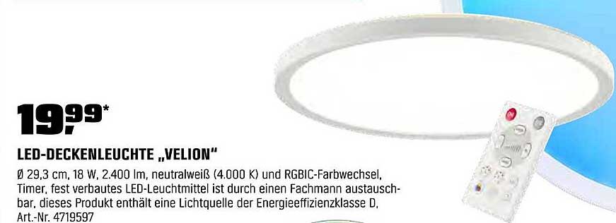 LED-Deckenleuchte „Velion“